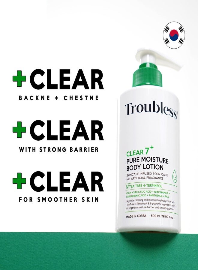 Troubless CLEAR 7 Plus Pure Moisture Body Lotion - Hydrating Body Moisturizer for Troubled Sensitive Skin w/ 7 Skincare Ingredients Gentle, Calming & Non Greasy Body Cream for Women & Men (16.9 fl oz) - Image 2